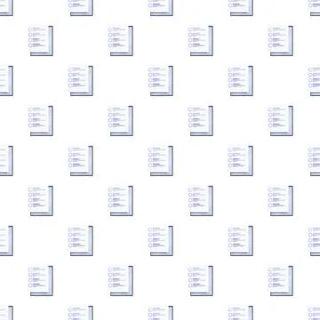 Seamless pattern of checklist document icons Illustrazione stock