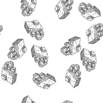Seamless pattern cheddar cheese sketch hand drawn Illustrazione stock