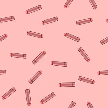 Seamless pattern cheeks blush compact cartoon vector Stock Illustration
