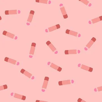 Seamless pattern cheeks blush compact cartoon vector Stock Illustration