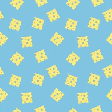 Seamless pattern with cheese slices. ESP 10 Stock Illustration
