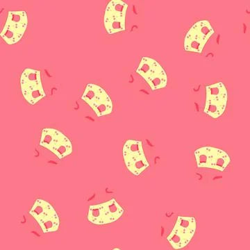 Seamless pattern chef apron kitchen cartoon vector Stock Illustration