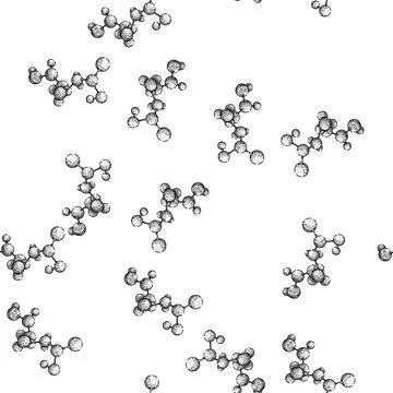Seamless pattern chemistry molecule atom sketch hand drawn Stock Illustration
