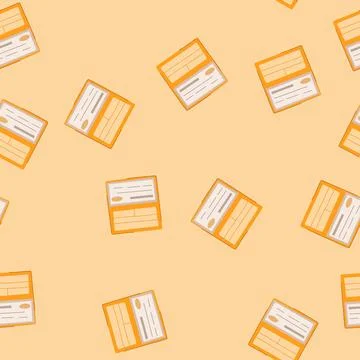 Seamless pattern cheque checkbook cartoon vector Stockillustratie