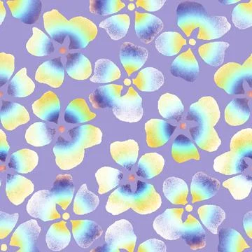 Seamless pattern cherry blossoms with grainy texture pastel colors Illustrazione stock
