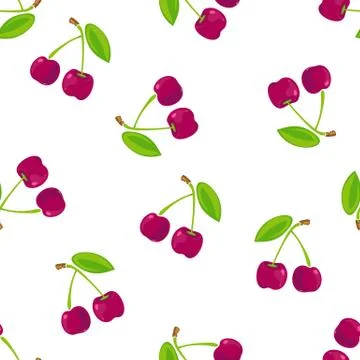 Seamless pattern with cherry Illustrazione stock