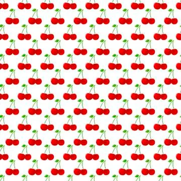 Seamless pattern with cherry Stock Illustration