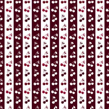 Seamless pattern with cherry. Stock Illustration