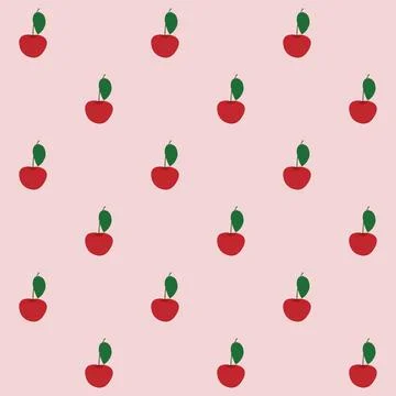 Seamless pattern with cherry. Vector illustration. Stock Illustration