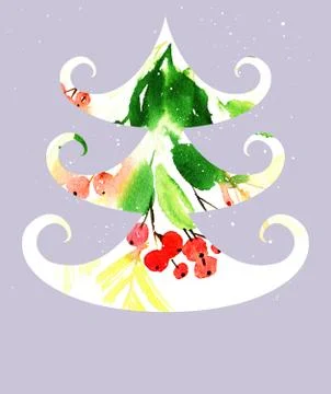 Seamless pattern of cherry watercolor Stock Illustration