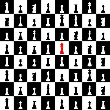 Seamless pattern with chess figures. 스톡 일러스트