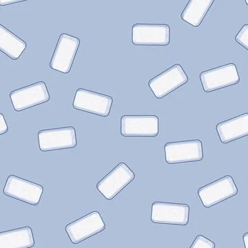 Seamless pattern chew chewing gum cartoon vector Stock Illustration