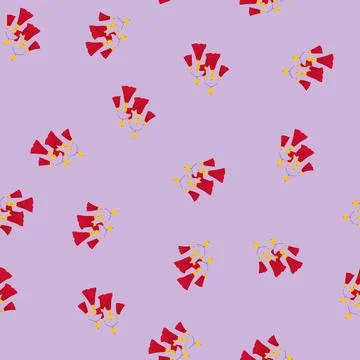 Seamless pattern chic tassel earrings cartoon vector Illustrazione stock
