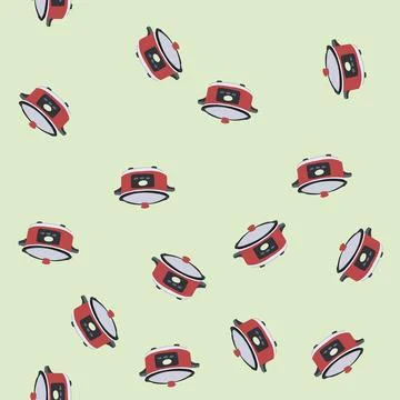 Seamless pattern chicken slow cooker cartoon vector Stock Illustration
