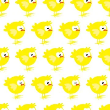Seamless pattern with chicken on white background Stock Illustration