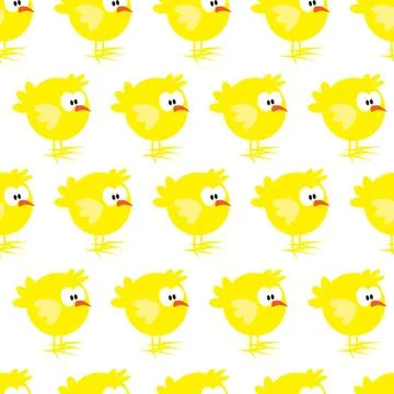 Seamless pattern with chicken on white background. Seamless pattern with c... Stock Photos