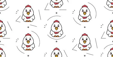 Seamless pattern with chicks イラスト素材