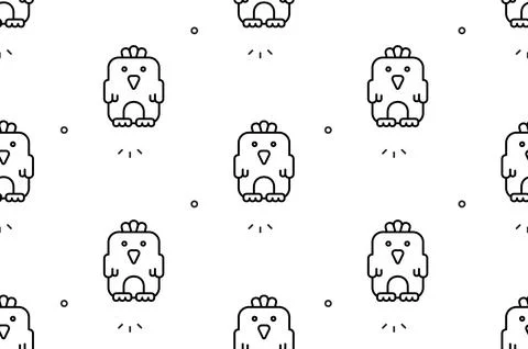 Seamless pattern with Chicks Illustrazione stock
