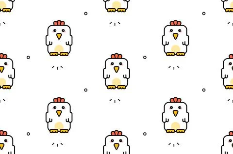 Seamless pattern with Chicks イラスト素材