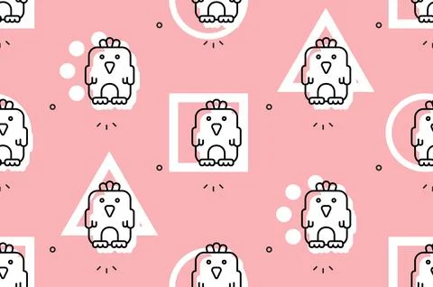 Seamless pattern with Chicks イラスト素材