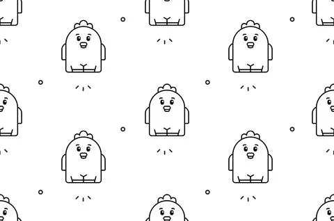 Seamless pattern with Chicks イラスト素材