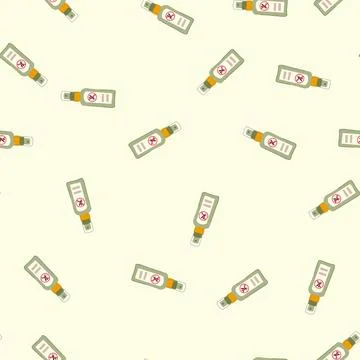 Seamless pattern chigger insect repellent cartoon vector Illustrazione stock