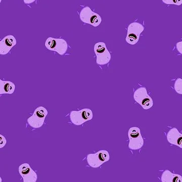 Seamless pattern child monster character cartoon vector Stock Illustration