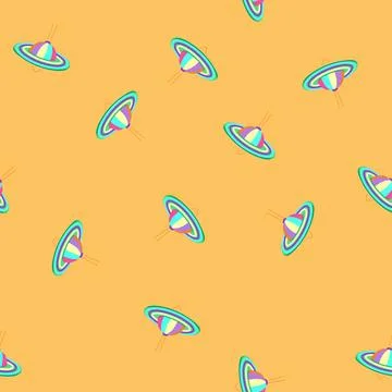 Seamless pattern child spinning top cartoon vector 스톡 일러스트