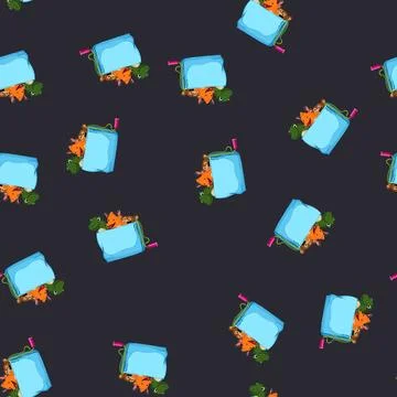 Seamless pattern child toy box cartoon vector Stock Illustration