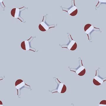 Seamless pattern child winter hat kid cartoon vector Stock Illustration