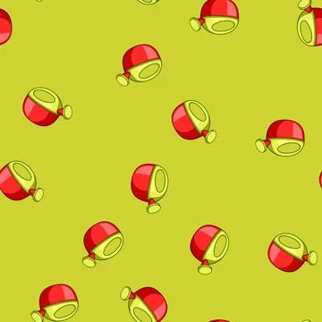 Seamless pattern Children s watering can toy representing gardening activity Stock Illustration
