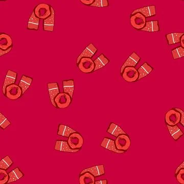 Seamless pattern children scarf kid cartoon vector 스톡 일러스트
