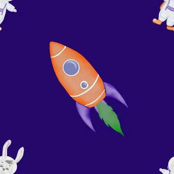 Seamless pattern for children on the theme of space. cute children's pattern Stock Illustration