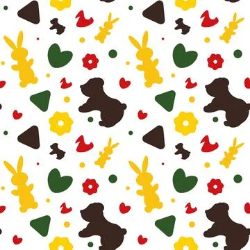 Seamless pattern for children wallpaper, room walls, postcards, fabric for ch Stock Illustration