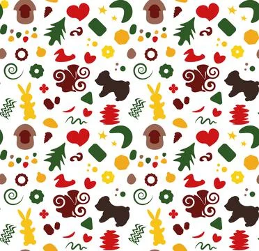 Seamless pattern for children wallpaper, room walls, postcards, fabric for ch Stock Illustration