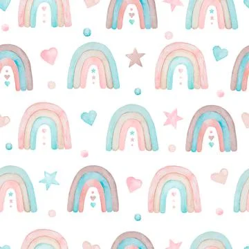 Seamless pattern in children's boho style. Stock Illustration