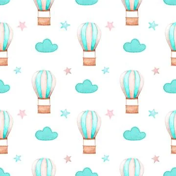 Seamless pattern in children's boho style. Stock Illustration