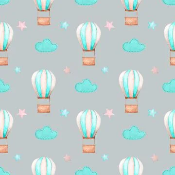 Seamless pattern in children's boho style. Illustrazione stock
