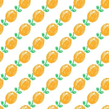 Seamless pattern. Children's drawings with wax crayons Illustrazione stock