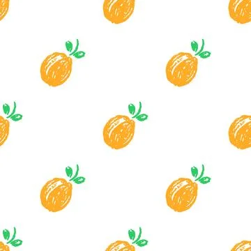 Seamless pattern. Children's drawings with wax crayons Illustrazione stock