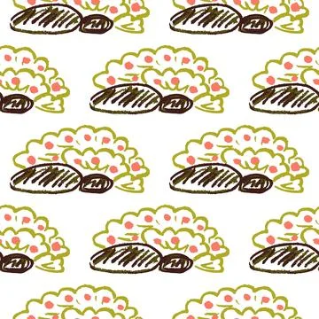 Seamless pattern. Children's drawings with wax crayons Stock Illustration