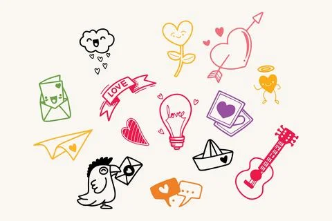 Seamless pattern of childrens elements Stock Illustration