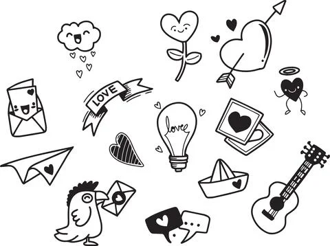 Seamless pattern of childrens elements Stock Illustration
