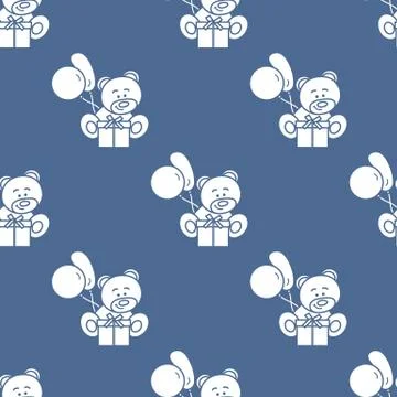 Seamless pattern with children's toys. Stock Illustration