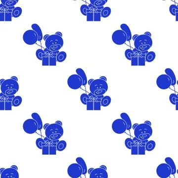 Seamless pattern with children's toys. Stock Illustration