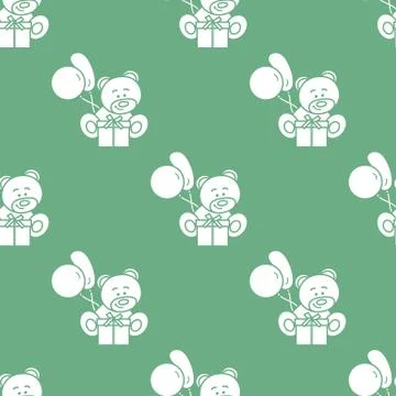 Seamless pattern with children's toys. Stock Illustration