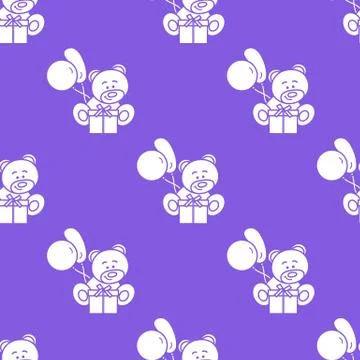 Seamless pattern with children's toys. Stock Illustration