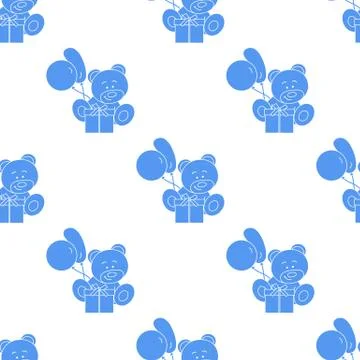 Seamless pattern with children's toys. Stock Illustration