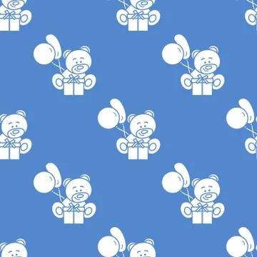 Seamless pattern with children's toys. Stock Illustration