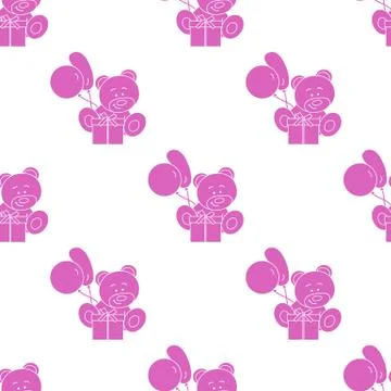 Seamless pattern with children's toys. Stock Illustration